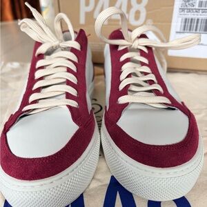 P448 Women's Sneakers in Red and White
